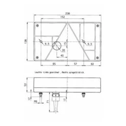 Cabochon 6 Fonctions Côté Droit 238 X 138 Mm